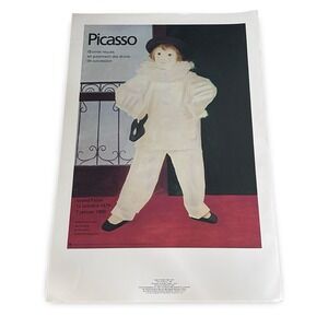 Vintage Pablo Picasso Paul en‎ Pierrot 1980 Grand Palais Lithograph Arches Paper